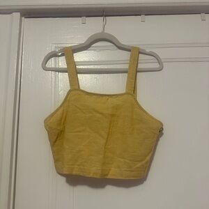 Marine Layer Mustard Cropped Tank Bralette